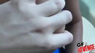 Hot brunette with nice butt enjoys home sex in front of the camera