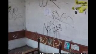 Girl has no shame and does blowjobs in public places