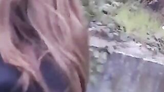 Girl has no shame and does blowjobs in public places
