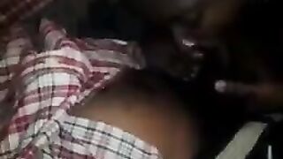 Negro man fucked fat and juicy ass of his wife in anal