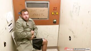 Hot brunette Eva Lovodi gets her insides filled with sticky sperm