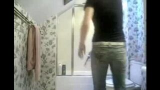 A spy camera in the bathroom was switched on and it worked perfectly