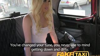 The blonde had to pay for her trip in a rather intimate way