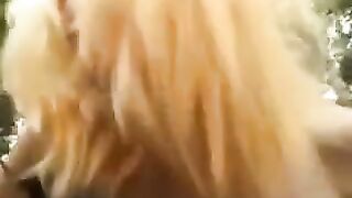 Cute little girl was just fucking in the park with a guy