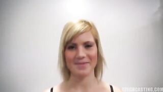 Young czech girl gets fucked at a porn casting, showcasing her blowjob skills