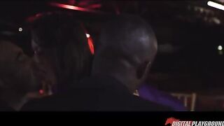 Brunette beauty Brunetochka takes on two black men at once