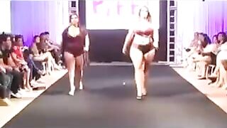 Some fat girls just playing with their bodies in front of the camera
