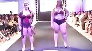 Some fat girls just playing with their bodies in front of the camera