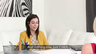 Lesbian casting with stunning Tracy Lindsay and her amazing skills