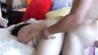 A guy is having fun with a girl with a big ass
