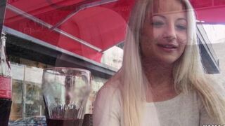 Private casting with a sexy blonde and her huge natural boobs