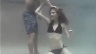 Sex with a red-haired girl in the pool is very pleasant