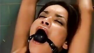 A bald guy raped a girl with the help of a machine