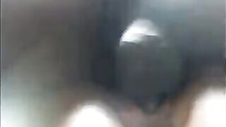 A black girl was fingered and cum sprayed all over her pussy