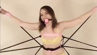 The sweet girl Diana Rius is tied up and fucked hard