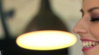The beautiful woman in stockings gave ass to an appetizing man