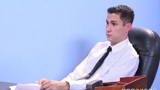 Two girls agreed to be fucked by a man at an interview