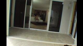 Fun with a girl in the hotel room, ending with a cumshot