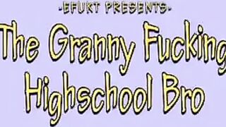 He managed to get his cock into the crotch of the granny-panties