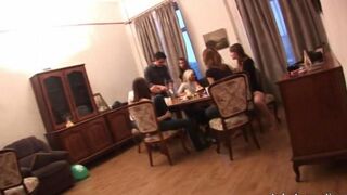 Two Russian students staged a gangbang at a party, showcasing their wild side
