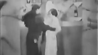 A threesome sex with a girl from the past century