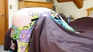 A girl with a collar is being fucked by her brother using a camera