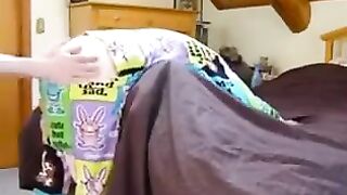 A girl with a collar is being fucked by her brother using a camera