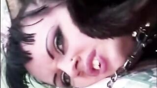 A man pushed cock into a girl in her fur coat