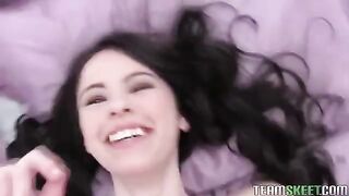 Hot brunette has sex with her new boyfriend in amateur vid
