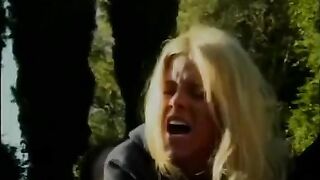 A hot blonde seduces her brother to fuck her