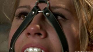 The girl is tied up and humiliated by her dominant mistress