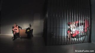 The guard unbuttoned his pants to masturbate at work