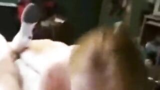 Girl was put on the bed and pulled hard