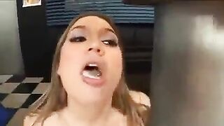 Spermoplog with big buffers - a man fucked five girls with huge tits