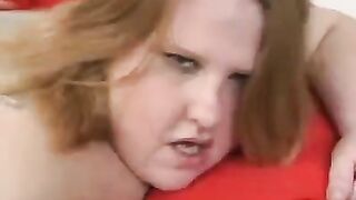 Fella got a mouthful of cock from a fat woman