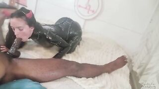 Halloween Succubus Uses Her Powers To Milk Her Man Dry in an intense scene