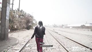 A Peruvian guy hooked a hot Venezuelan model near the train line