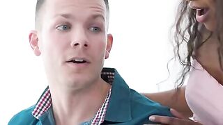 Demi Sutra takes good care of her BFF’s big boner before his date