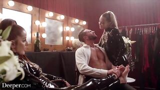 Latex sex with hot Avery and Vanna from Deeper