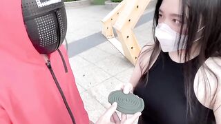 Adult version of the Squid Game with a hot Asian girl