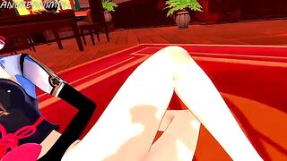 Genshin Impact Ayaka x Keqing lesbian hentai in 3D uncensored style
