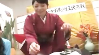 Adult Asian sex with a hairy pussy in the public hot spring