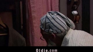 Old man punished his granddaughter for disrespect through spanking