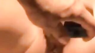 A German actress has fun with different sex toys in an erotic movie
