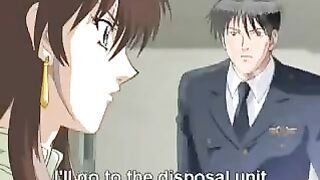 A girl with big eyes passionately makes a blowjob in this hot hentai video