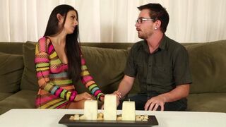 The botanist gave a sensual massage to the beautiful woman