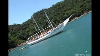 A bunch of girls are ready to get fucked on a yacht