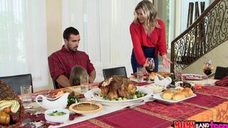 An unusual dinner with the family, which ended in an unexpected intimate way