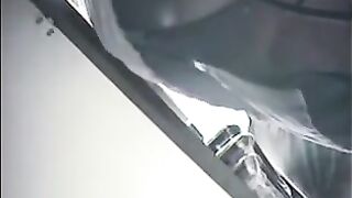 A girl was fucking near the checkout in the store, not knowing there was a camera