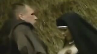 A pregnant nun gets fucked by a cabman on the way
